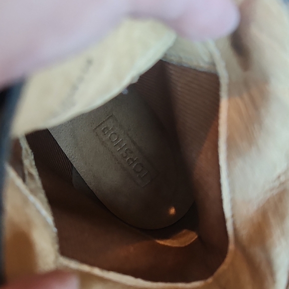 Topshop Black Heeled Boots with Gold Buckles - Picture 4 of 8